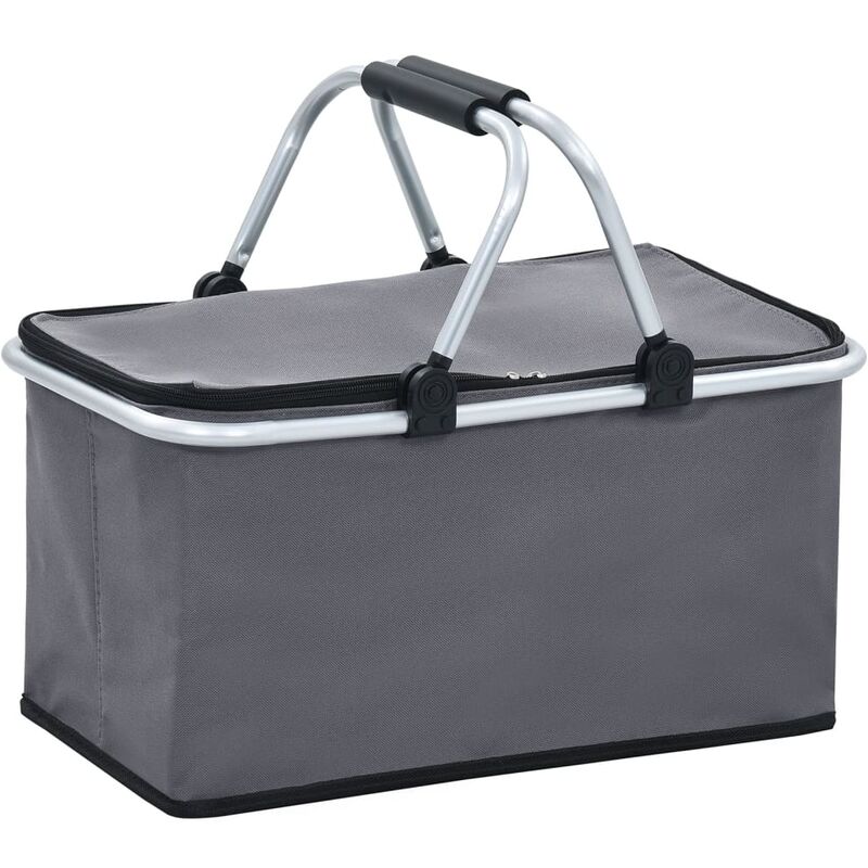 

Bh Design - Nevera plegable aluminio gris 46x27x23 cm