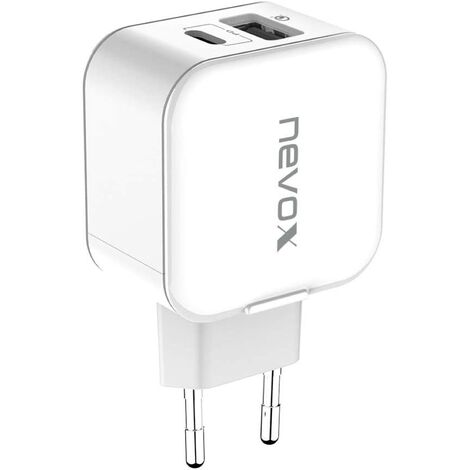 nevox USB PD Type C + QC3.0 Ladegerät 18Watt weiss