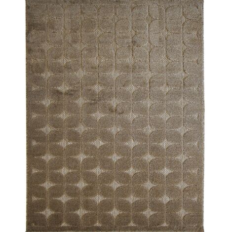 NEW AGE FIFTIES - Tapis à motif géométrique beige 160x220
