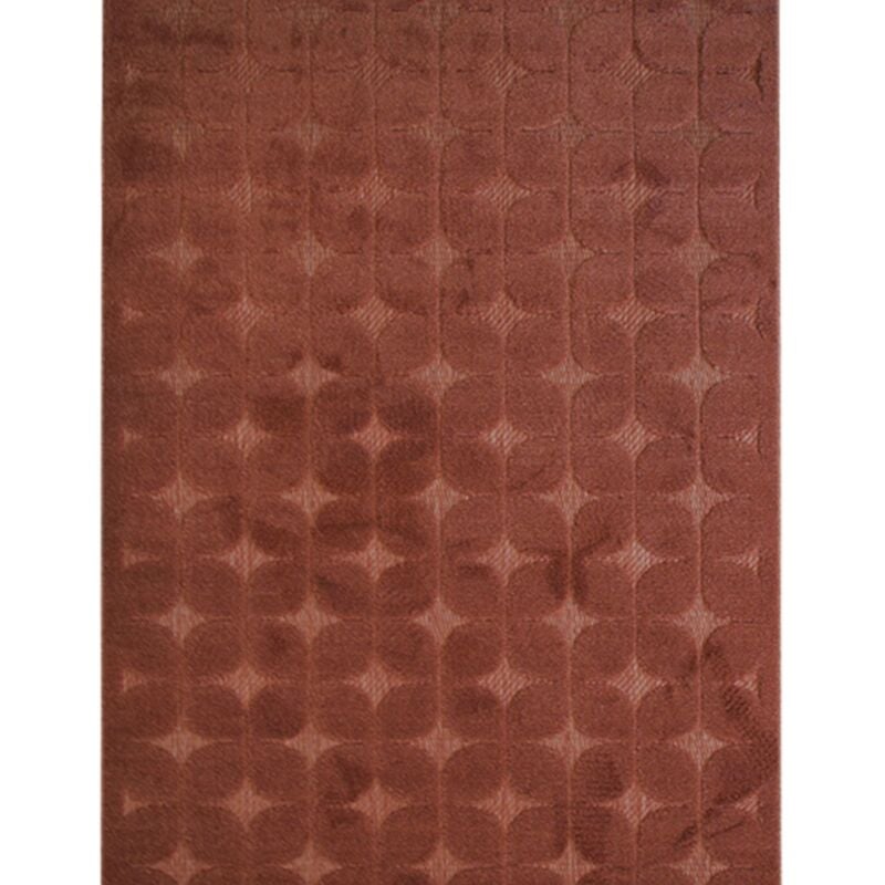 Hellin - new age fifties - Tapis à relief fifties terra cotta 160x220