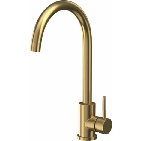 VIANDPRO New Amsterdam Single Lever Kitchen Mixer Tap Brushed Brass