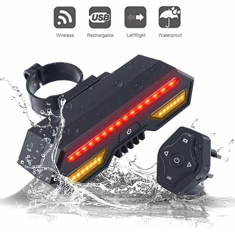 New Bicycle Tail Light Waterproof USB Charging LED Riding Turn Signal Mountain car Tail Light Bicycle intelligent Warning Light