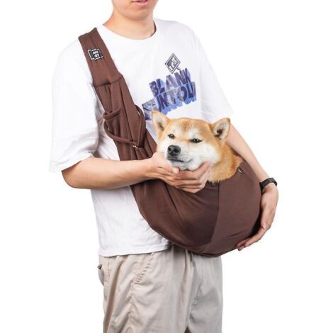 new Dog Pet Crossbody Bag (coffee), Crossbody Cat Bag, Large Capacity Outdoor Portable Cat Bag