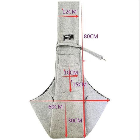 new Dog Pet Crossbody Bag (light Grey), Crossbody Cat Bag, Large Capacity Outing Portable Cat Bag