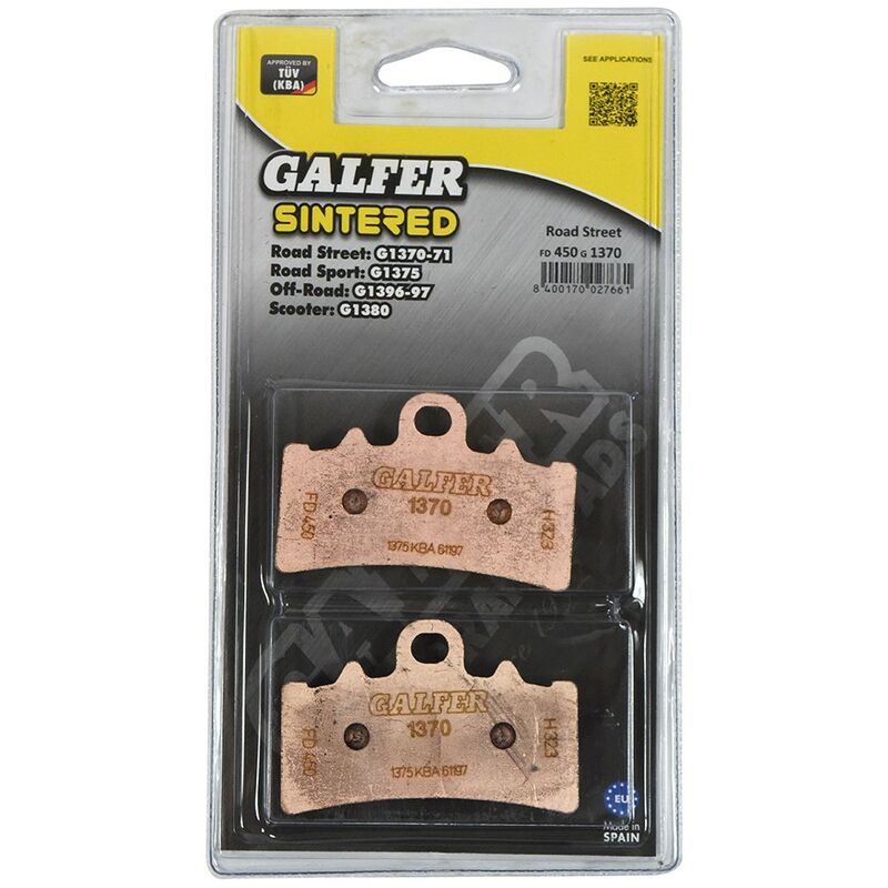 Image of Galfer - New Brake Pads FD450S Compatible with/Replacement for bmw c 400 x 2018-2019, g 310 gs 2017-2018, g 310 r 2017-2019, ktm 200 Duke 2014- 2017,