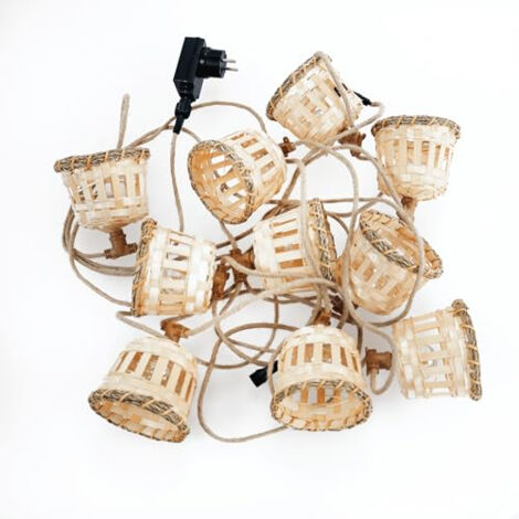 NEW GARDEN AURORA GUIRLANDA CÂBLE JUTE LUMAUR800XXOCNW