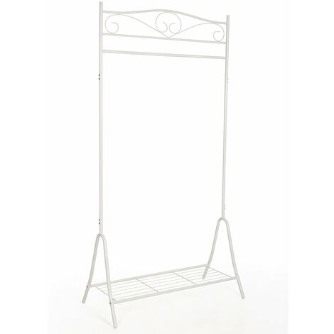 New Garment Coat Rack Clothes Rail Hanger 173 x 90 x 44.5cm Black/White