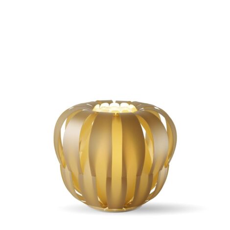 New Gold Tischlampe aus weißem Metall Cm. 19 x 17 Uhr