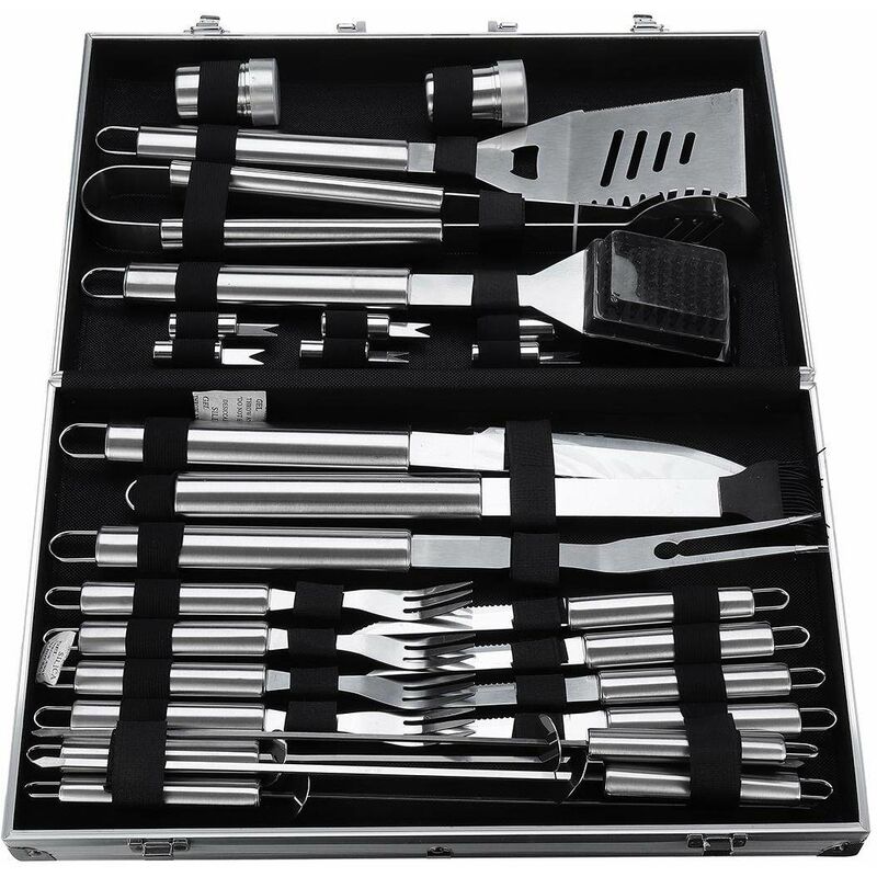 New Grande BBQ Tool Set 5 Stainless Steel BBQ Accessories and Tools (27pc)