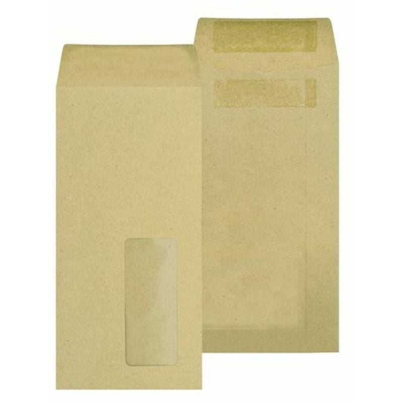 New Guardian - Pocket Envelope dl Self Seal Window 80gsm Manilla (Pack 1000)
