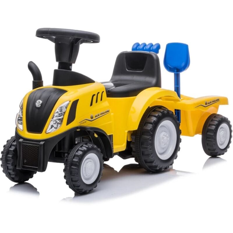 Berghoff - New Holland T7 - Porteur Enfant avec Remorque - 1 à 3 ans - Jaune