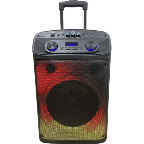 New Majestic Flame T55 Sistema Speaker Trolley Bluetooth Luci Led 40 W Nero