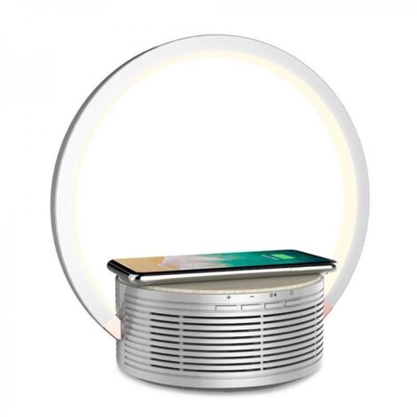 New Majestic Lampada LED da Tavolo Multifunzione con Altoparlante Bluetooth Ricaricabile