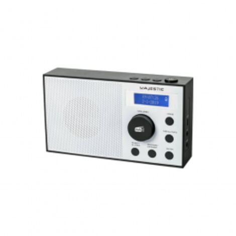 New Majestic RT-193 DAB+ Radio Portatile FM Digitale Display LCD Bianco