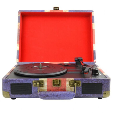 New Majestic TT-43 BT/USB/SD/AX Tourne-disque entraîné par courroie Bleu, Rouge, Blanc