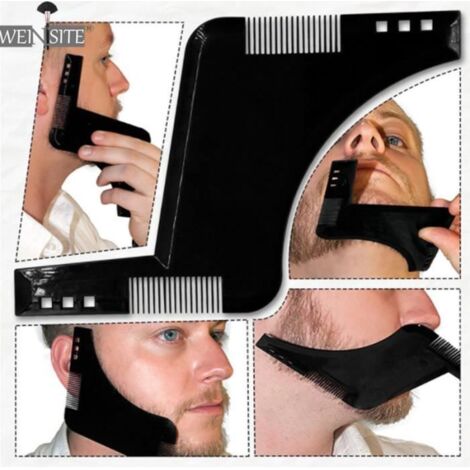 New Men Beard Shaping Styling Template Peigne Men\'s Double Sided Beards Peignes Beauty Tool for Hair Beard Trim Templates Innovative