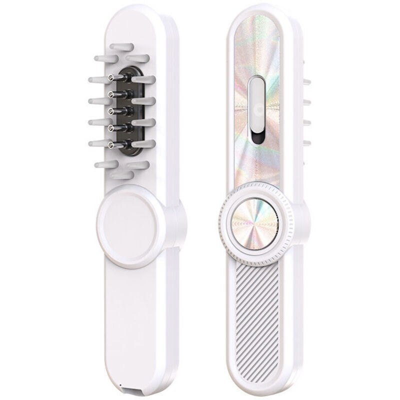 New Red and Blue Light Scalp Ball Applicator, Electric Massage Comb, Hair Growth Comb - White