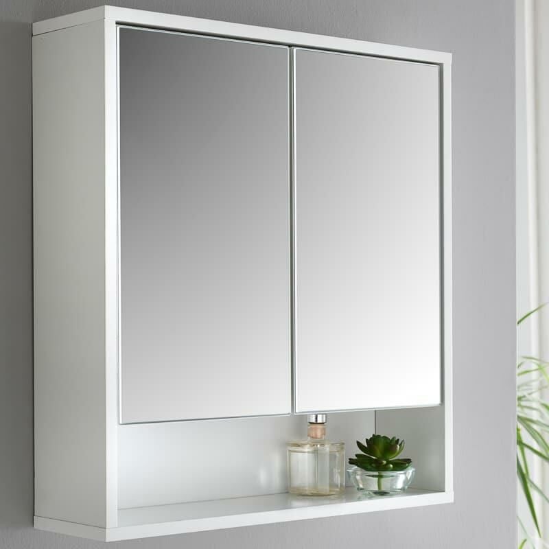 New Stunning Norsk High Gloss Bathroom Mirror Cabinet Perfect Bathroom Storage