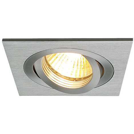 NEW TRIA 78 GU10 encastré carré alu brossé max. 50W clips ressorts (111361)