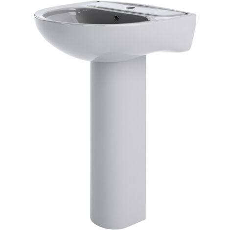 Newborough Round 1 Tap Hole Basin with Full Pedestal