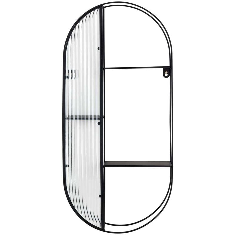 Ebuy24 - Newcastle étagère 3 tablettes noir.