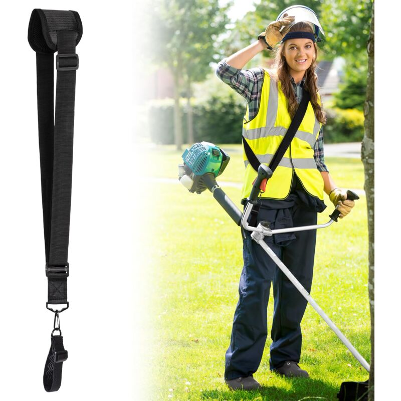 Newellsail Harnais de Débroussailleuse Sangles D'épaule Réglables Harnais Professionnel Universel Bandoulière Tondeuse Nylon pour Débroussailleuse,