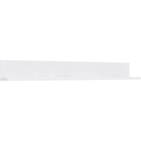 Newfurn Wandboard Weiß Weiß Wandregal Modern - 180x22,1x24,3 cm (BxHxT) - Bücherregal Hängeregal Wandpaneel - [Jamina.eleven] Wohnzimmer Wohnstube Büro - Weiß
