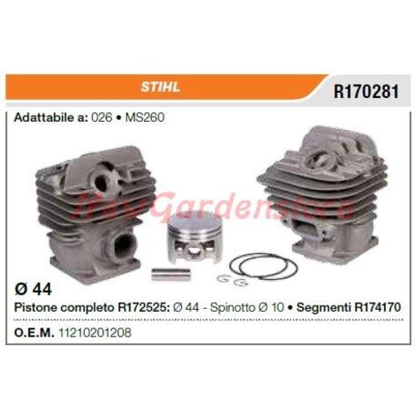 Newgarden – Segments de cylindre de piston pour tronçonneuse STIHL 026 MS260 – Diamètre 44mm – Axe 10mm – R170281
