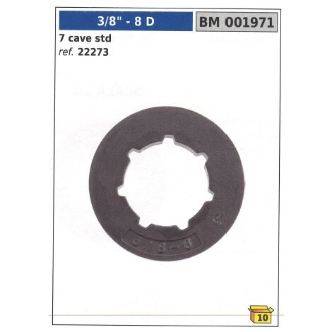 NEWGARDENSTORE corona dentada autoalineable 8 3/8" 7 ranuras 001971