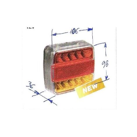 NEWGARDENSTORE Luz trasera LED 12V para tractor agrícola a28407