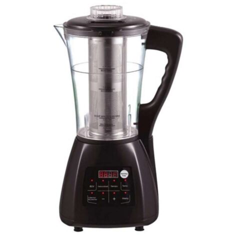 Newlux Batidora de Vaso Negro  Programable, 1.7L, 5 Vel