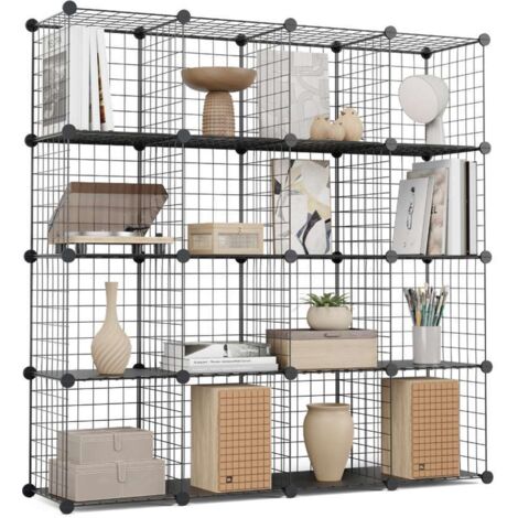 Newlux Estantería Modular  Titan C16 Metálica 16 Cubos (125x125x31,5cm)