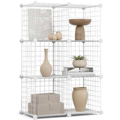 Newlux Estantería Modular  Titan C6 Metálica 6 Cubos (64,5x94,5x31,5cm)