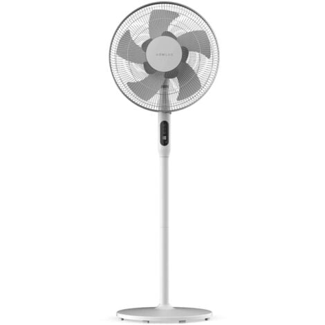 Newlux Ventilador de Pie Blanco Smart W1050 10 Aspas de ø40cm con Mando
