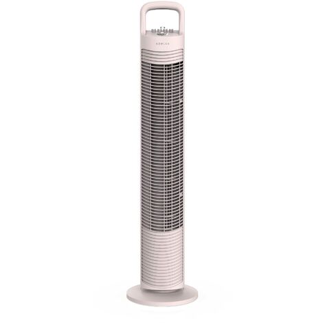 Newlux - Ventilatore a torre senza spas W80 (45W) 3 vel, oscillazione 70º, timer 120min e design compatto. Ventilatore da terra con motore in rame e maniglia trasporto. Senza installazione (Corallo)