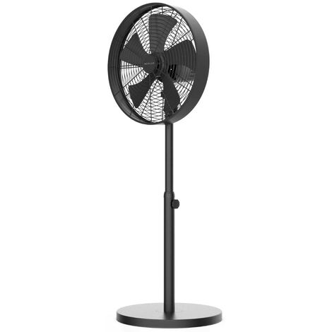 Newlux - Ventilatore da terra W1250 Smart 5 Aspas da ø40 cm, 3 velocità e motore in rame. Ventilatore a pedale con oscillazione 90°, inclinazione 80° e altezza regolabile fino a 125 cm (nero)