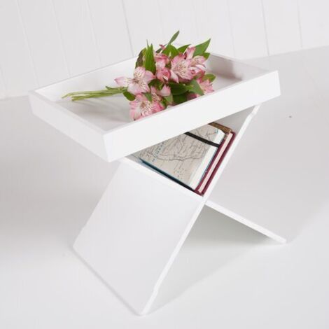 Newlyn Butler Tray Table in White