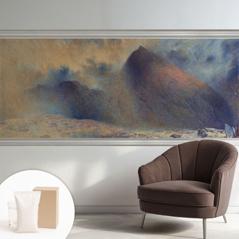 Newroom Tapete Dekorative Vliestapete mit Kleber Modern für Wohnzimmer Schlafzimmer  Berglandschaft 250x104 cm