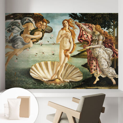 Newroom Tapete Dekorative Vliestapete mit Kleber Modern für Wohnzimmer Schlafzimmer  Die Geburt der Venus 104x70 cm