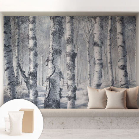 Newroom Tapete Dekorative Vliestapete mit Kleber Modern für Wohnzimmer Schlafzimmer  Frostige Natur 208x146 cm