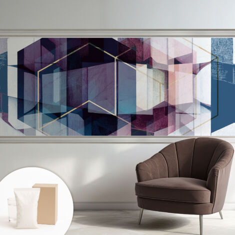 Newroom Tapete Dekorative Vliestapete mit Kleber Modern für Wohnzimmer Schlafzimmer  Geometrische Würfel 250x104 cm