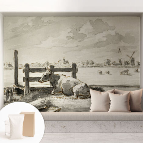 Newroom Tapete Dekorative Vliestapete mit Kleber Modern für Wohnzimmer Schlafzimmer  Ländliche Idylle 208x146 cm