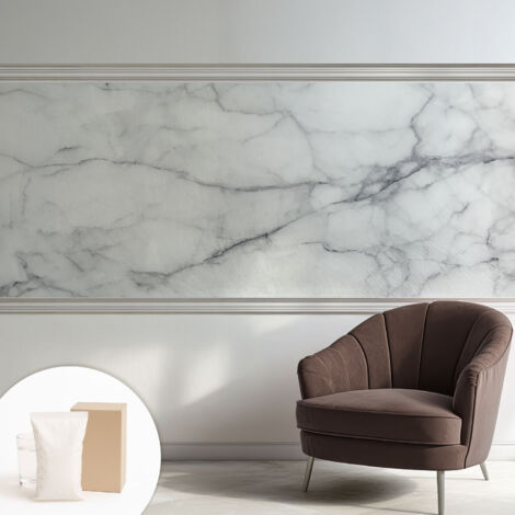 Newroom Tapete Dekorative Vliestapete mit Kleber Modern für Wohnzimmer Schlafzimmer  Marmorierte Eleganz 250x104 cm
