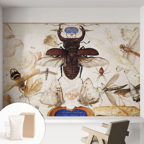Newroom Tapete Dekorative Vliestapete mit Kleber Modern für Wohnzimmer Schlafzimmer  Natürliche Harmonie 152x104 cm