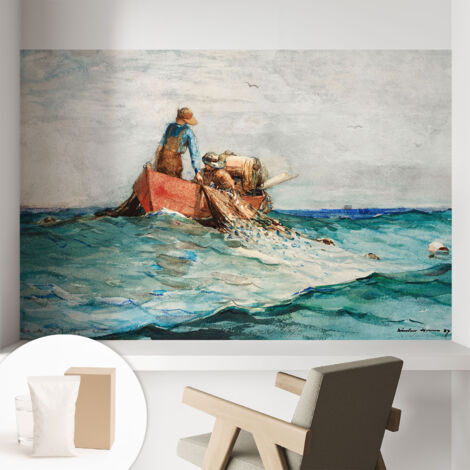 Newroom Tapete Dekorative Vliestapete mit Kleber Modern für Wohnzimmer Schlafzimmer  Seereise 104x70 cm