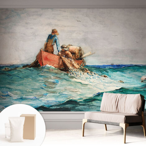 Newroom Tapete Dekorative Vliestapete mit Kleber Modern für Wohnzimmer Schlafzimmer  Seereise 312x219 cm
