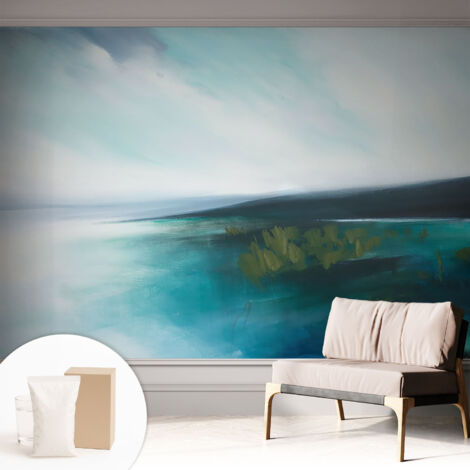 Newroom Tapete Dekorative Vliestapete mit Kleber Modern für Wohnzimmer Schlafzimmer  Wasserschönheit 312x219 cm