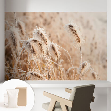 Newroom Tapete Dekorative Vliestapete mit Kleber Modern für Wohnzimmer Schlafzimmer  Winterlandschaft 104x70 cm