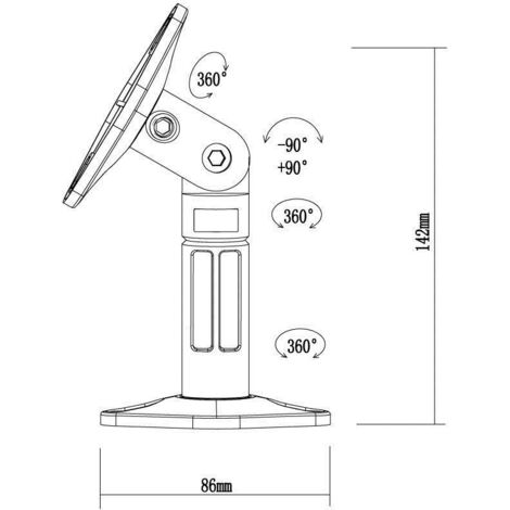 Newstar SPEAKER-W100BLACK - Lautsprecherständer, schwarz