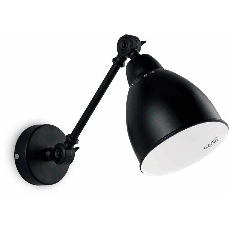 01-ideal Lux - NEWTON black wall light 1 bulb
